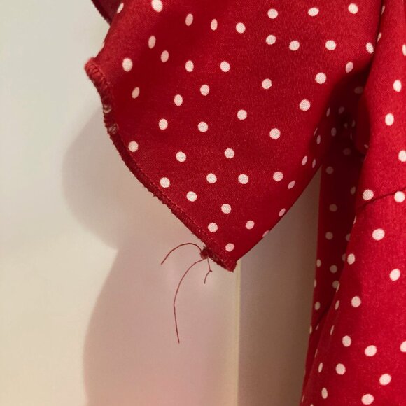 Shein Red Polka Dot Wrap Dress Size 6 (M) - Picture 9 of 13